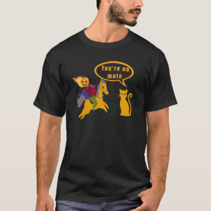 T-shirt Halloween Cavalier sans tête Tu es muet Citrouil