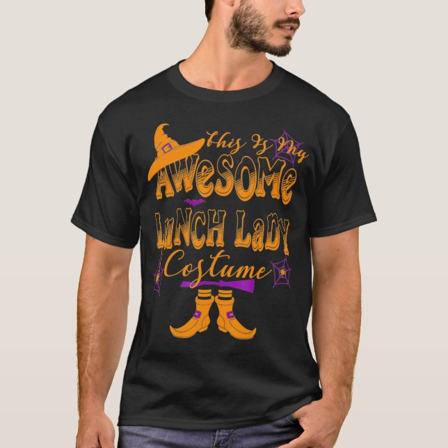 T-shirt Halloween C'Est Mon Super Costume Lady Déjeuner Cu (Devant)