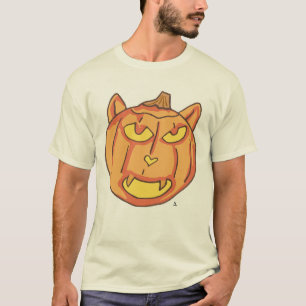 T-shirt Halloween Chat Jack-o-Lanterne Citrouille dessin a