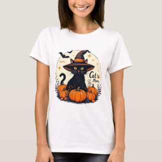T-shirt Halloween Chat Maman Fantôme – Joli Chat N