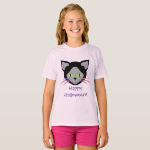 T-shirt Halloween Chat noir mignonne face