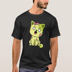 T-shirt Halloween Chat Zombie Meow mignonne Monster Graphi