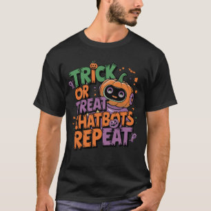 T-shirt 🤖 Halloween Chatbot AI Funny Trick ou Treat 👻 🎃