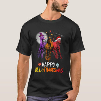 T-shirt Halloween Cheval Et Joyeux Noël Joyeux Hallotha