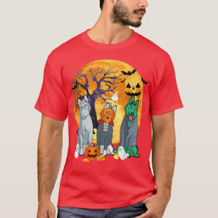 T-shirt Halloween Chien Husky Zombie Jack-o'-lantern Citro