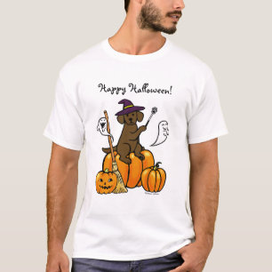 T-shirt Halloween Chocolat Labrador Carton 2