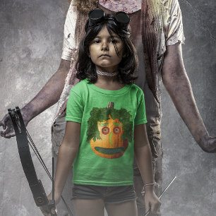 T-shirt Halloween Citrouille alimentaire Face Enfants