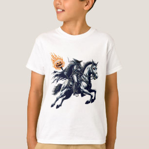T-shirt Halloween Citrouille de peur sans tête Horseman