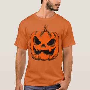 T-shirt Halloween Citrouille effrayant visage Éffrayant Ja