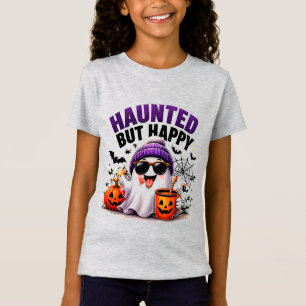 T-Shirt Halloween Citrouille Fantôme Drôle Heureux