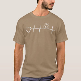 T-shirt Halloween Citrouille Heartbeat avec coeur I Hallow