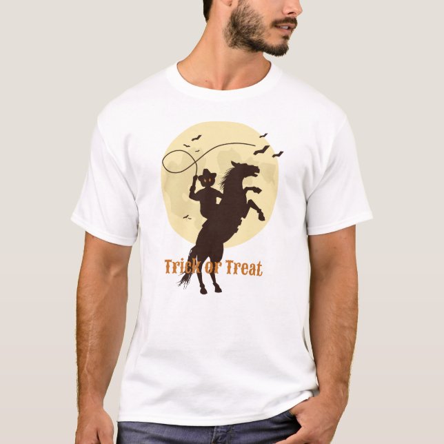 T-shirt halloween citrouille horseman (Devant)