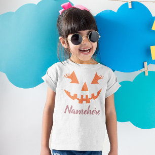 T-shirt Halloween Citrouille Jack-o'-lantern fille personn