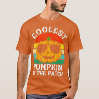 T-shirt Halloween Citrouille le plus froid dans le Patch R