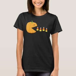 T-shirt Halloween citrouille manger Candy corn 1