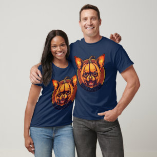T-shirt Halloween Citrouille Visage Chihuahua