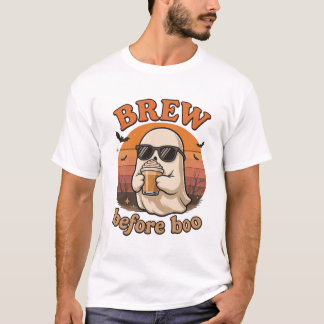 T-shirt Halloween Cool Ghost avec Café