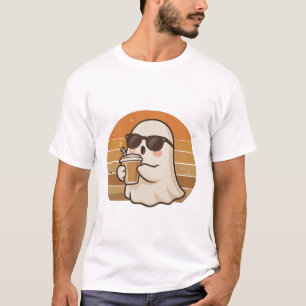 T-shirt Halloween Cool Ghost avec café