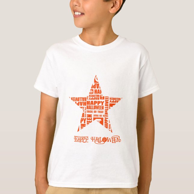 T-shirt Halloween Cool Personnalisé Whimsical Typographie  (Devant)