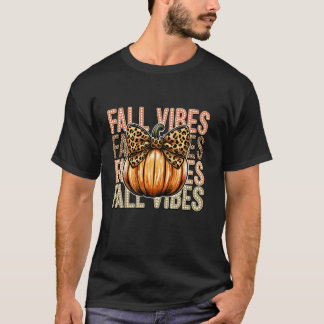 T-shirt Halloween Coquette Bow Citrouille Automne Vibes Éf