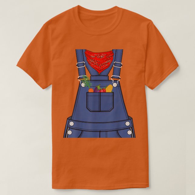 T-shirt Halloween Costume For Kids Adults Farmer Costume  (Design devant)