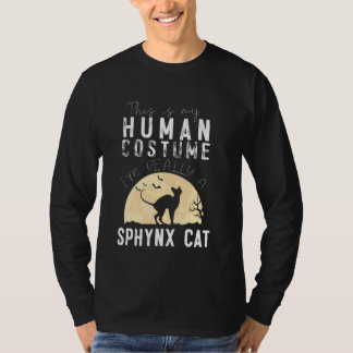 T-shirt Halloween Costume humain Sphynx Chat Horreur Dépla