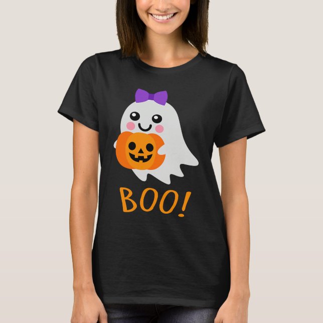T-shirt Halloween Costume  Sweet Ghost Jack o Lantern (Devant)