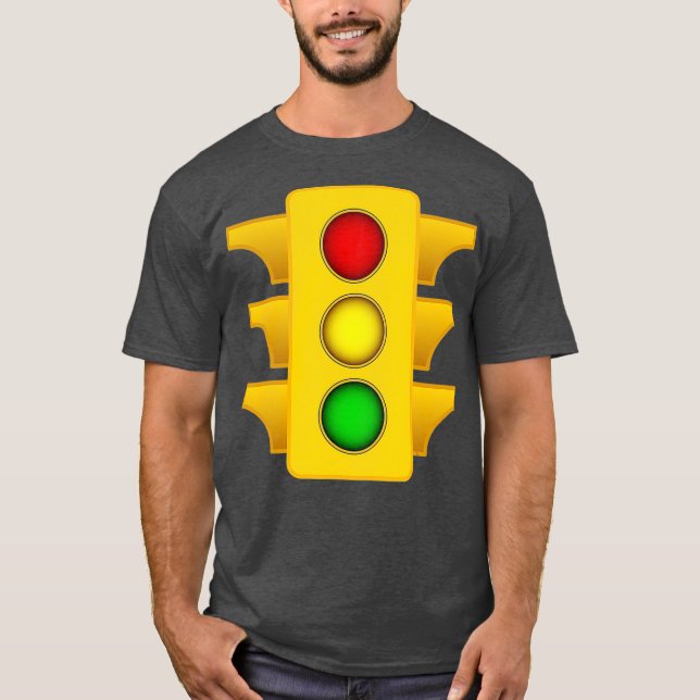 T-shirt Halloween Costume Traffic Light funny simple (Devant)