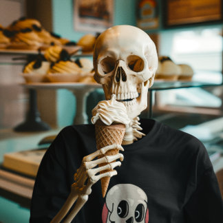 T-shirt Halloween crâne de caricature de saison d'horreur