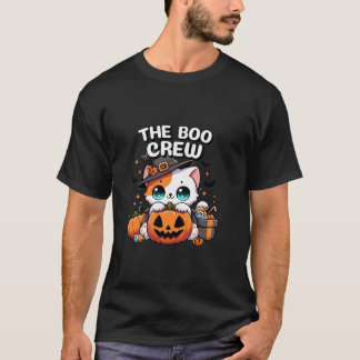 T-shirt Halloween Crew Cute Cat Cute Halloween Cat