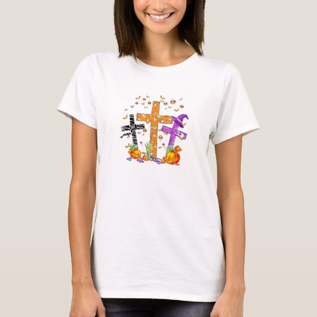 T-shirt Halloween Crosses God (Devant)