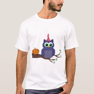 T-shirt Halloween Cute Owl et un Citrouille