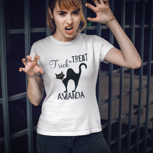T-shirt Halloween Cute Simple Black Voiture Tricot Ou Trea