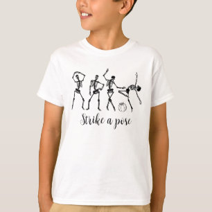 T-shirt Halloween Dancing Skeleton Personnaliser drôle Tex