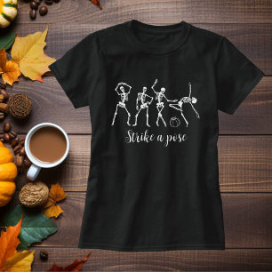T-shirt Halloween Dancing Skeleton Personnaliser drôle Tex