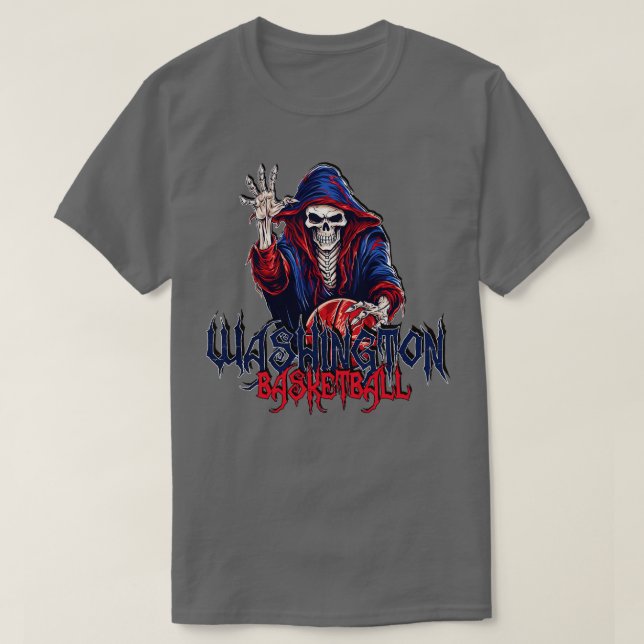 T-shirt Halloween de basket-ball à Washington (Design devant)