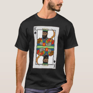 T-shirt Halloween de la carte afro-américaine du roi Spade