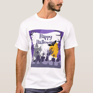 T-shirt Halloween de la maison hantée brillante dans le no