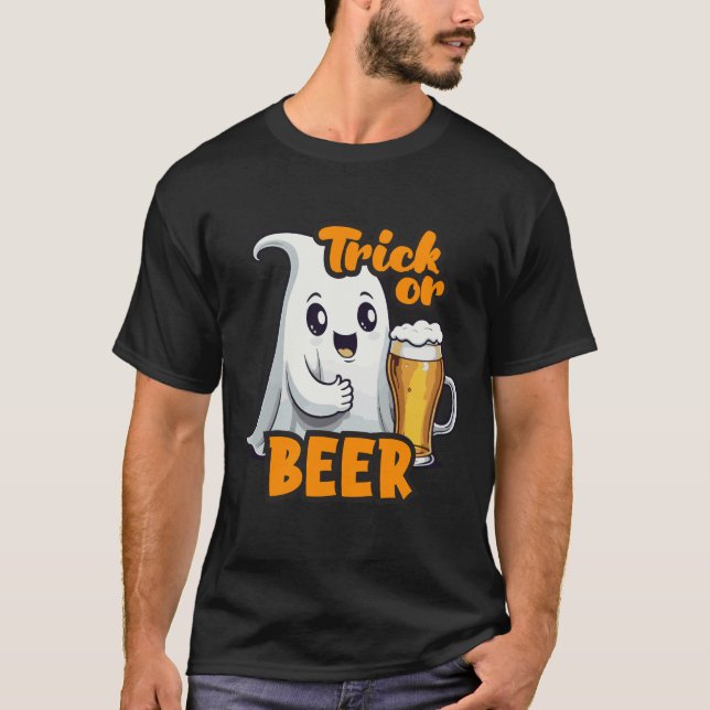 T-shirt Halloween de la marque ou de la bière (Devant)