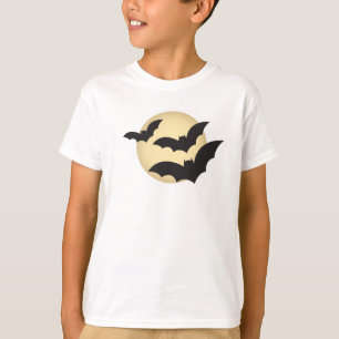 T-shirt Halloween de lune et de chauves-souris