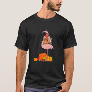 T-shirt Halloween de Thanksgiving Flamant rose