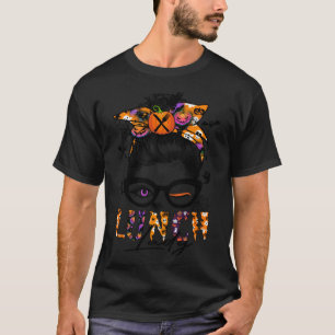 T-shirt Halloween Déjeuner Dame-Messy Bun Cool-cheveux Cit
