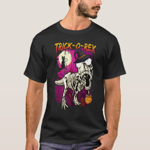 T-shirt Halloween Dinosaur Rex maman Citrouille Candy Skel