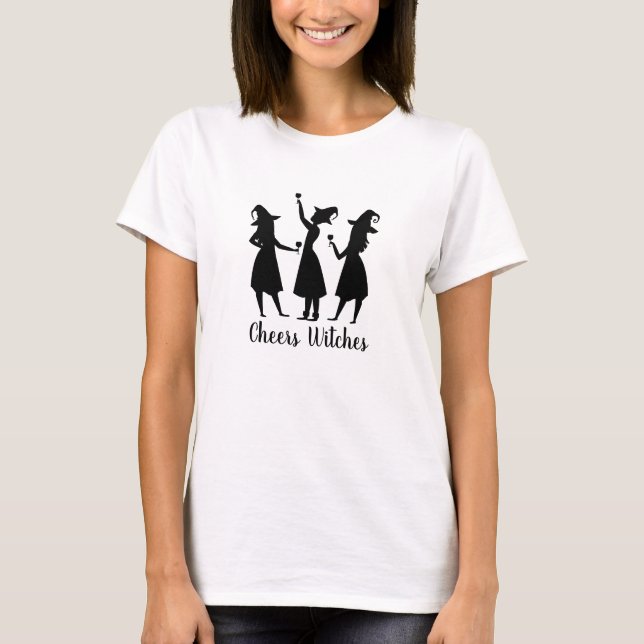 T-shirt Halloween drôle de sorcières (Devant)