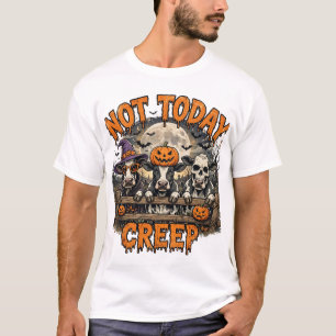 T-shirt Halloween drôle de vache "Pas aujourd'hui,