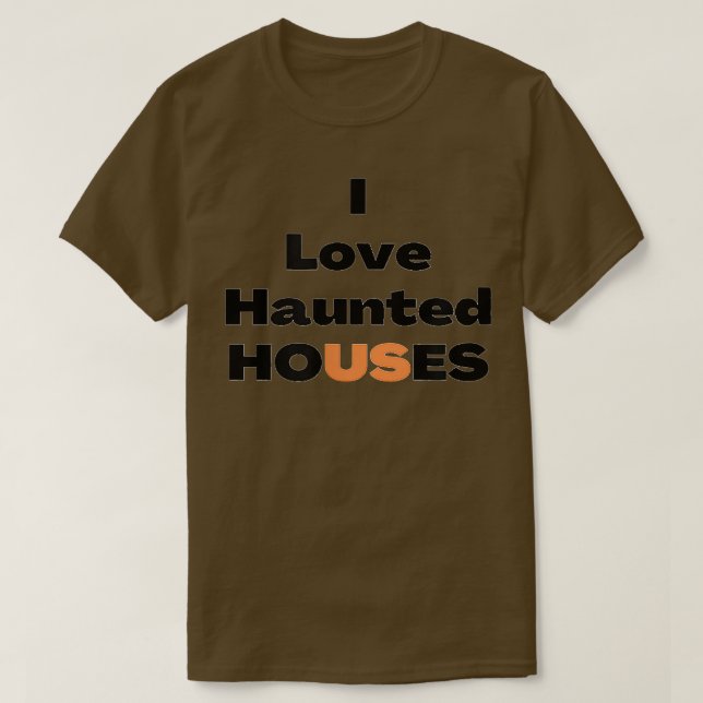 T-shirt Halloween drôle et hanté (Design devant)