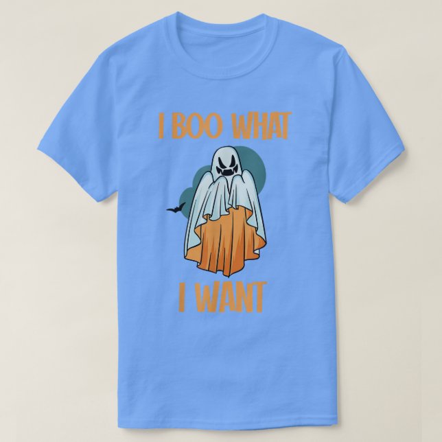 T-shirt Halloween drôle I Boo Ce que je veux fantôme Éffra (Design devant)