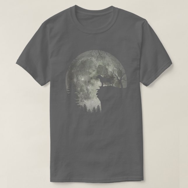 T-shirt Halloween du taureau et de la lune  (Design devant)