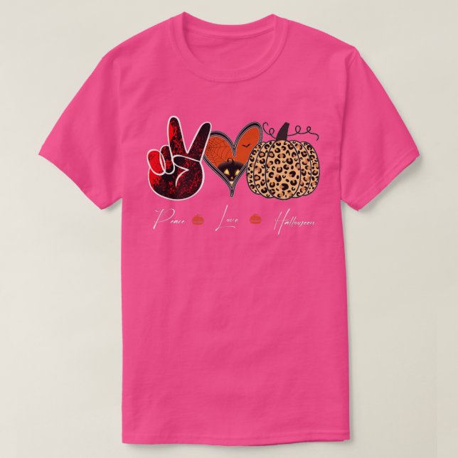 T-shirt Halloween effrayant, Amour Paix Drôle Halloween, C (Design devant)