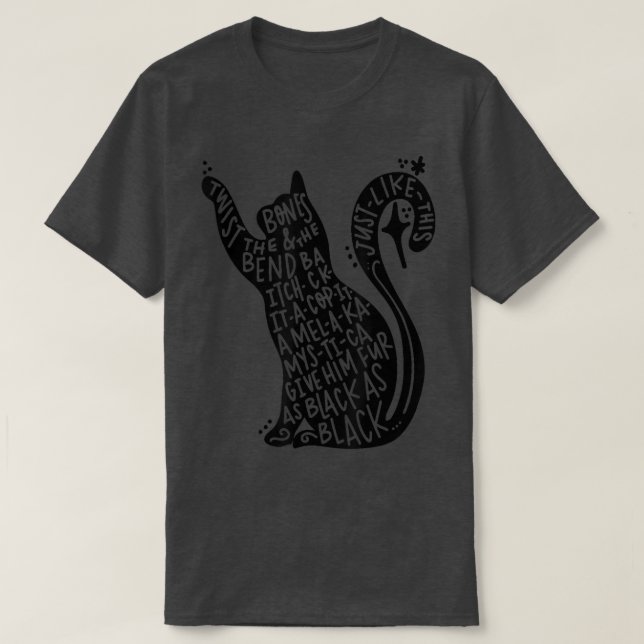 T-shirt Halloween effrayant Chat Noir Garçons Filles Enfan (Design devant)
